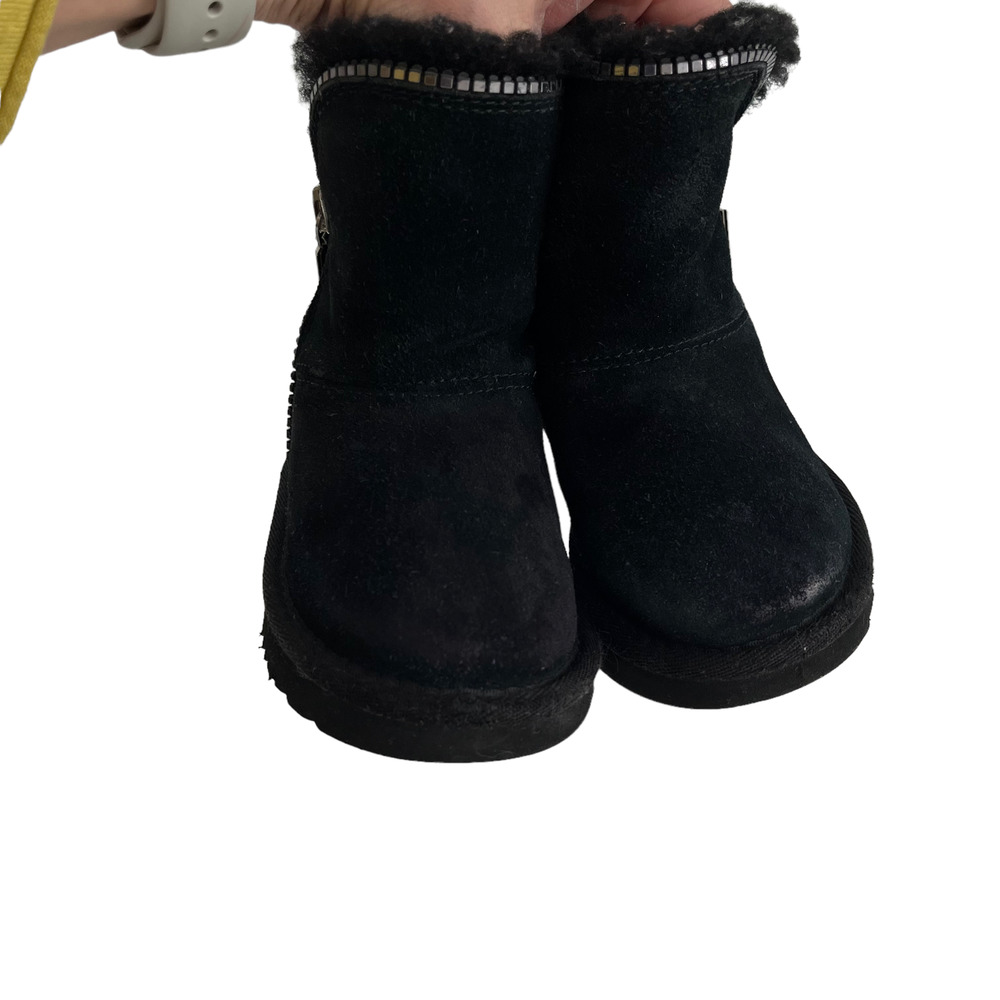 Ugg Florence Black Zipper Winter Snow Boots Baby Girl size 6 - Picture 6 of 11